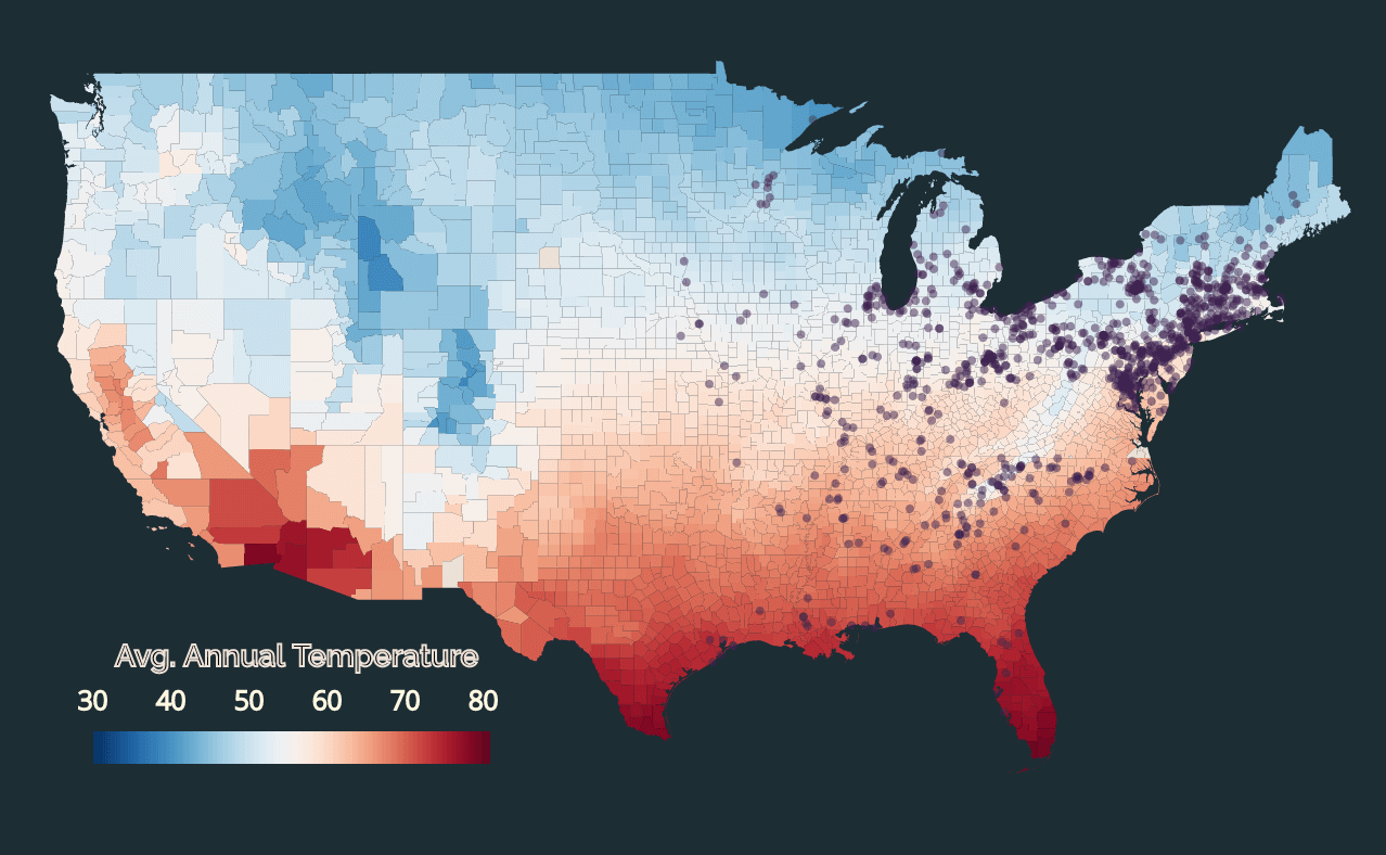 Wood Thrush Population Map